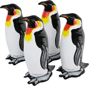 Jet Creations Inflatable Aquatic Animal 4pc Pack: Shark, Dolphin, Goldfish, Starfish, Crab, Penguin. 20  inch Long. Pool Toys, Photo Prop, Theme Party Centerpiece, VBS, Gifts for Kids 3 Year and up