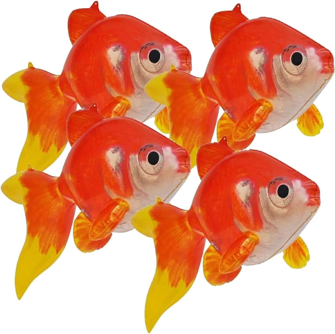 Jet Creations Inflatable Aquatic Animal 4pc Pack: Shark, Dolphin, Goldfish, Starfish, Crab, Penguin. 20  inch Long. Pool Toys, Photo Prop, Theme Party Centerpiece, VBS, Gifts for Kids 3 Year and up