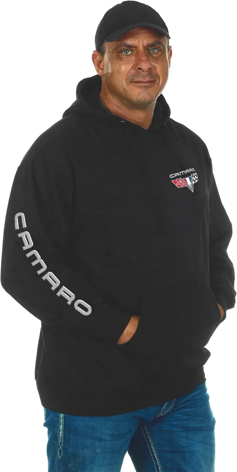 JH DESIGN GROUP Men's Camaro Classic Hoodie Pullover Sweatshirt in Black