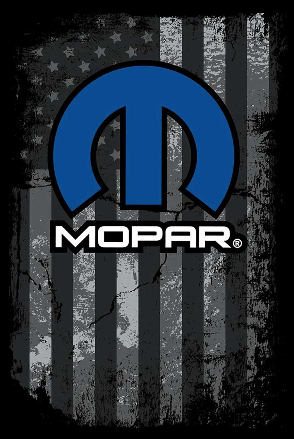 JH DESIGN GROUP Men's Mopar Pullover Hoodie American Flag 2 Sided Sweatshirt
