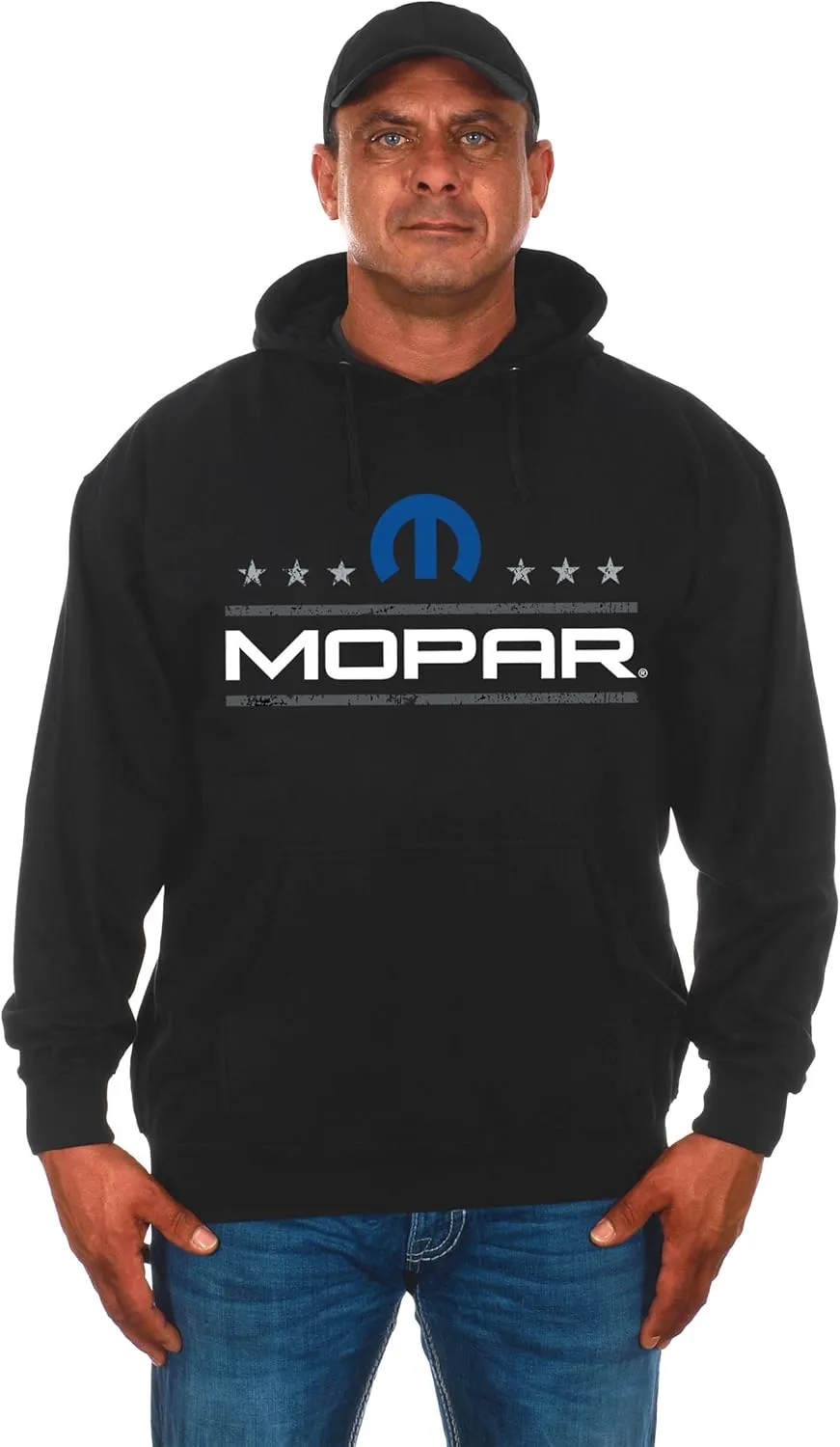 JH DESIGN GROUP Men's Mopar Pullover Hoodie American Flag 2 Sided Sweatshirt