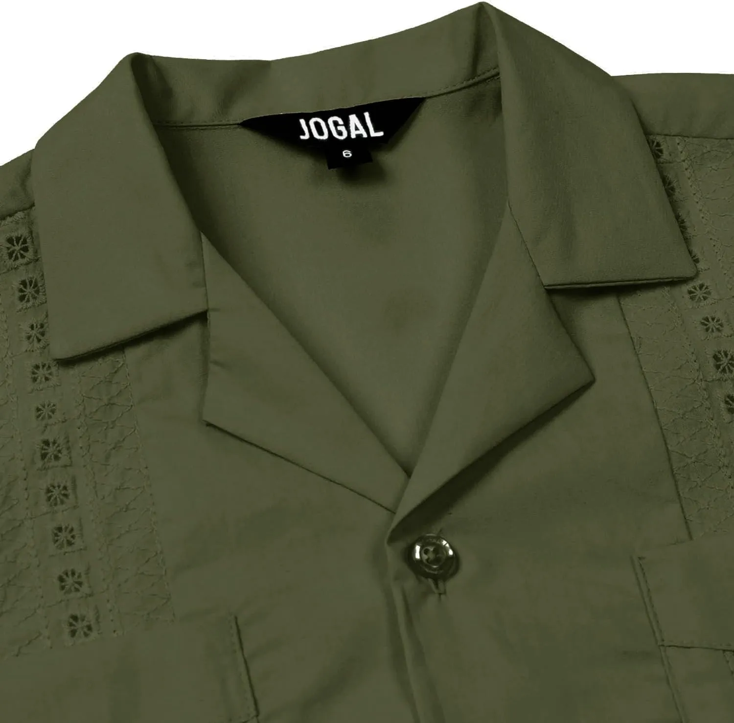 JOGAL Boys Guayabera Shirts Cuban Short Sleeve Casual Button Down Beach Shirt