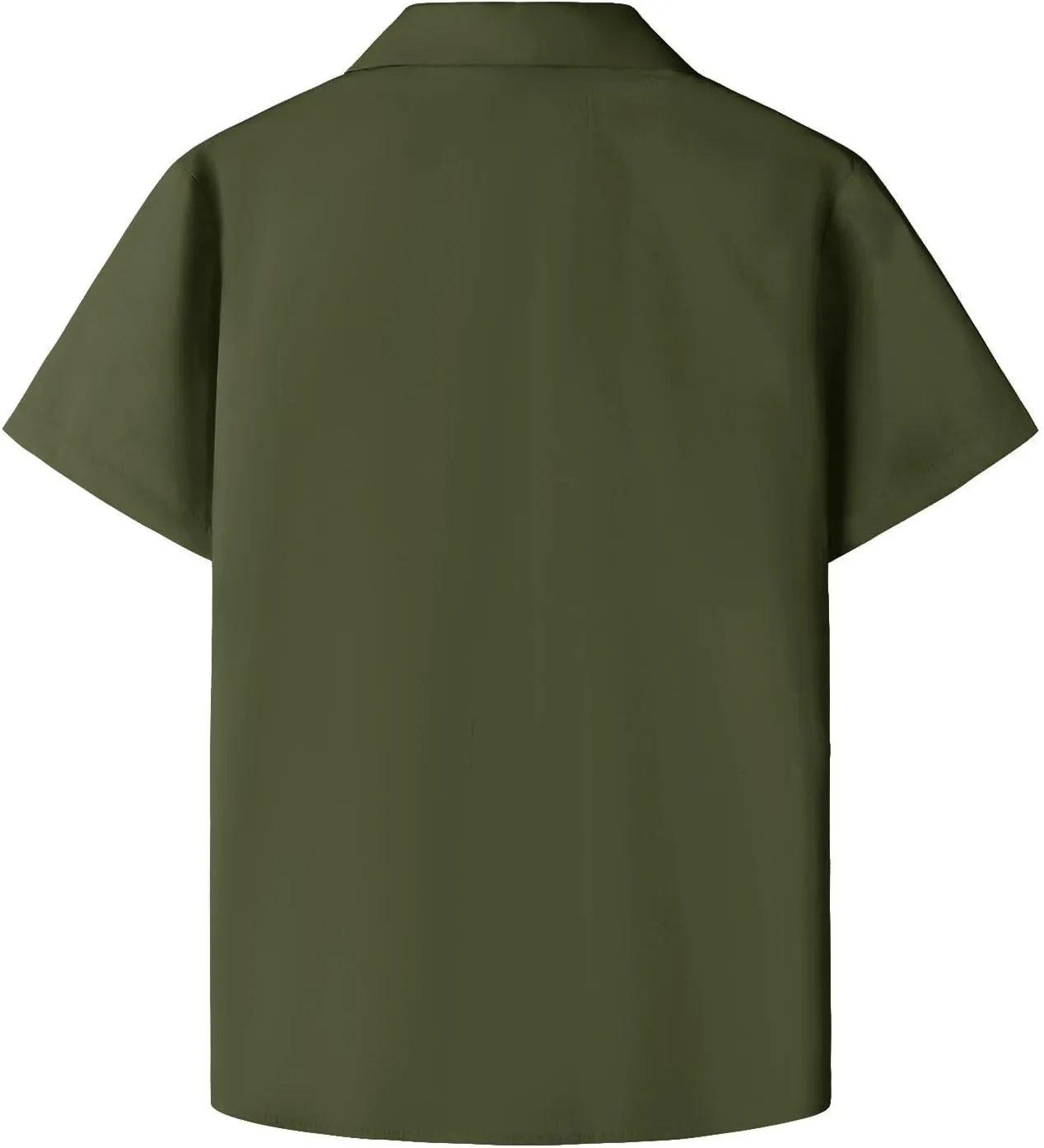 JOGAL Boys Guayabera Shirts Cuban Short Sleeve Casual Button Down Beach Shirt