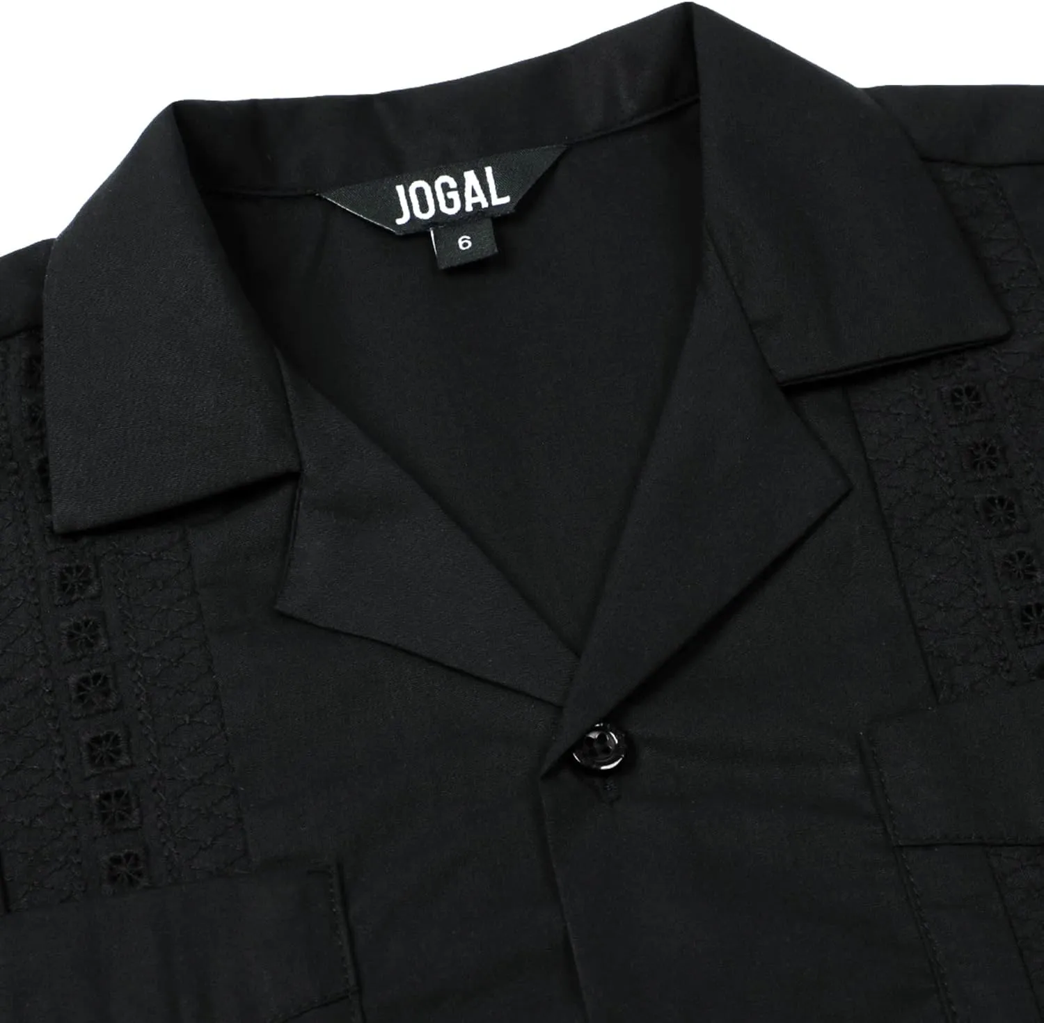 JOGAL Boys Guayabera Shirts Cuban Short Sleeve Casual Button Down Beach Shirt