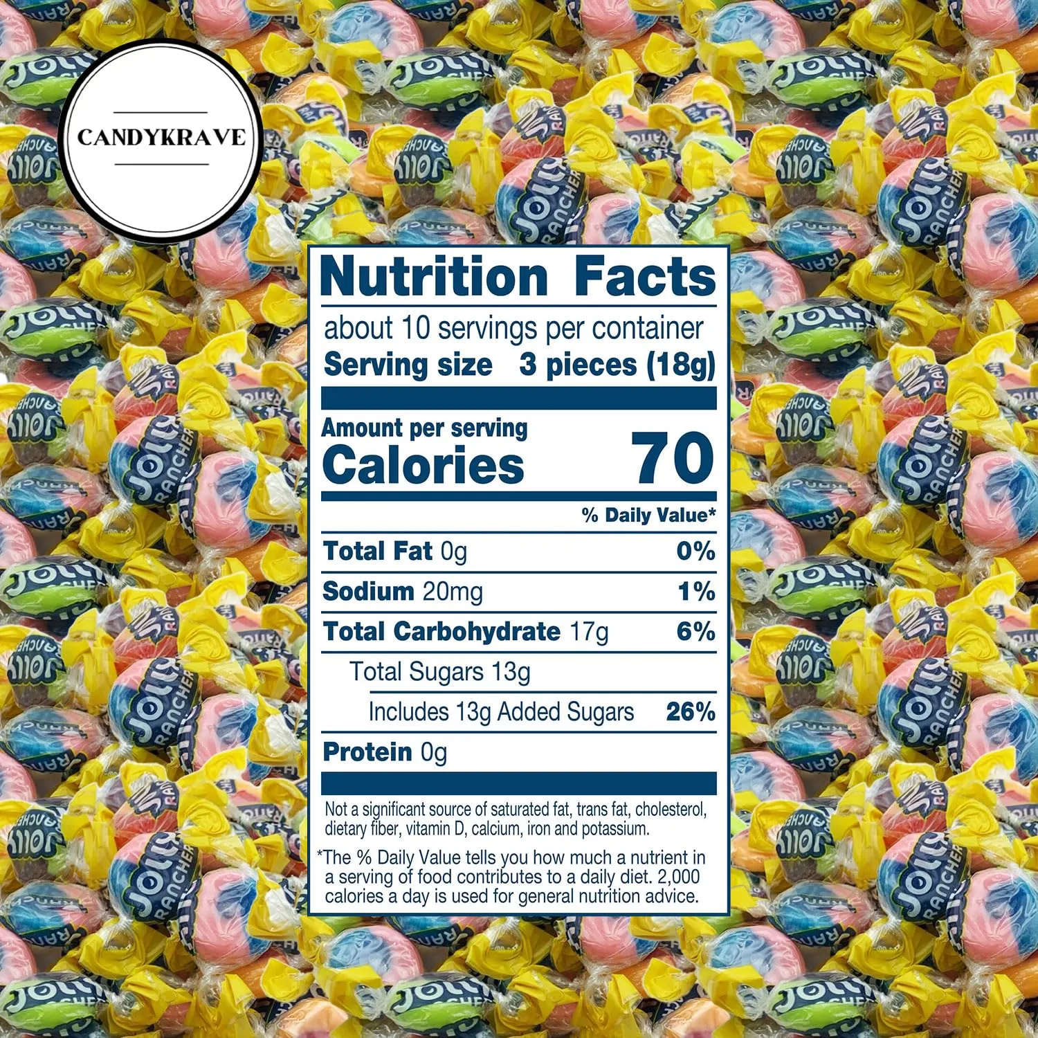 JollyRanchers Assorted 2 in 1 Fruity Hard Candy Pack - 6 Classic & Delicious Individually Wrapped Mini Candies for Halloween, Thanksgiving, Birthdays, Pinata, Gender Reveal & Pantry (1 lbs)
