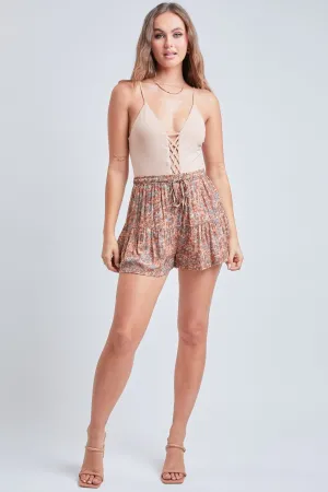 Junior Flounce Tier Shorts With Tassel Drawstring , Pack Of 6