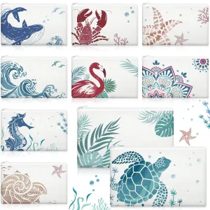 Kacctyen 10 Pcs Beach Themed Cosmetic Bags Bulk Zipper Pouch Makeup Bag for Women Bridesmaid Wedding Sea Summer Cruise Party Favors Gifts Beach Accessories