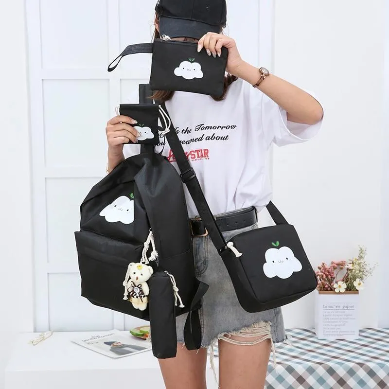 Kawaii Cloud Backpack Set