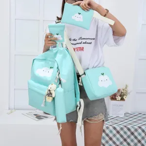 Kawaii Cloud Backpack Set