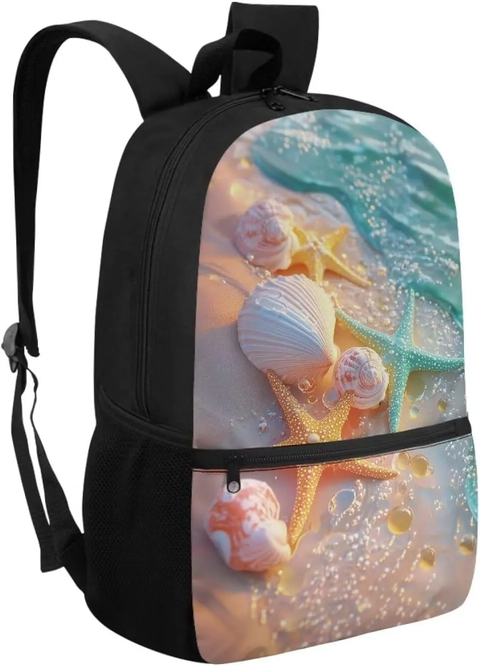 Kids Backpack for Girls Beach Sand Shell Starfish Bookbags Kindergarten Elementary School Bags Age 6-18