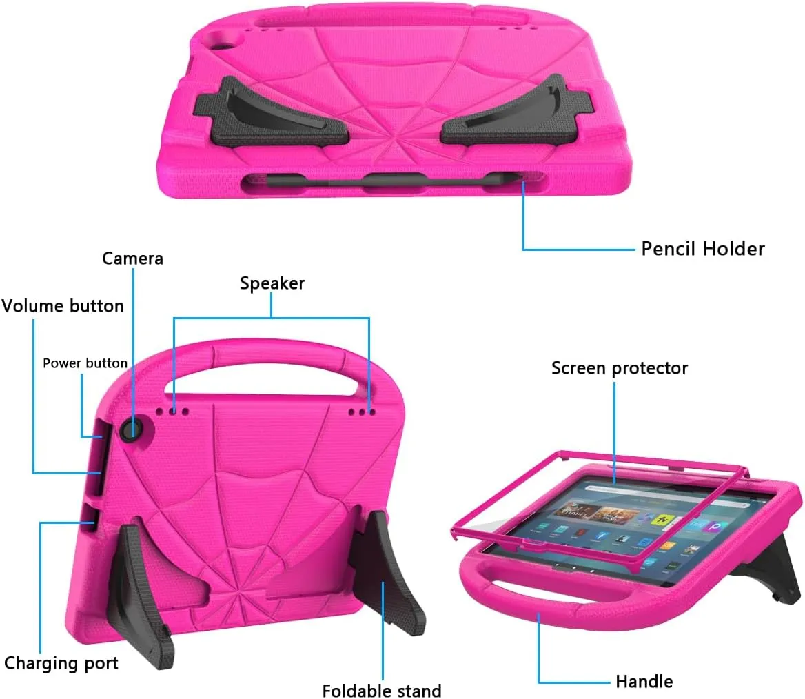Kids Tablet Case for 11inch Tablets(Only 13th Gen, 2023 Released Model),Unsuitable for iPad Onn 11inch Tablets, Lightweight Shockproof Case with Screen Protector Handle Stand -Pink