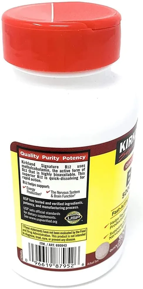 Kirkland Signature B-12 5000 mcg, 300 Tablets (2 Pack)