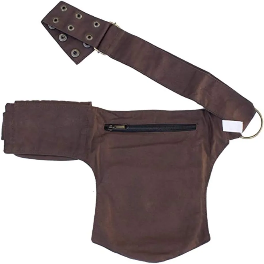 KPYWZER Waist Bag for Women Fanny Pack Renaissance Faire Festival Lace Chest Pack Hip Bum Bag with Adjustable Belt Travel Outdoors Brown