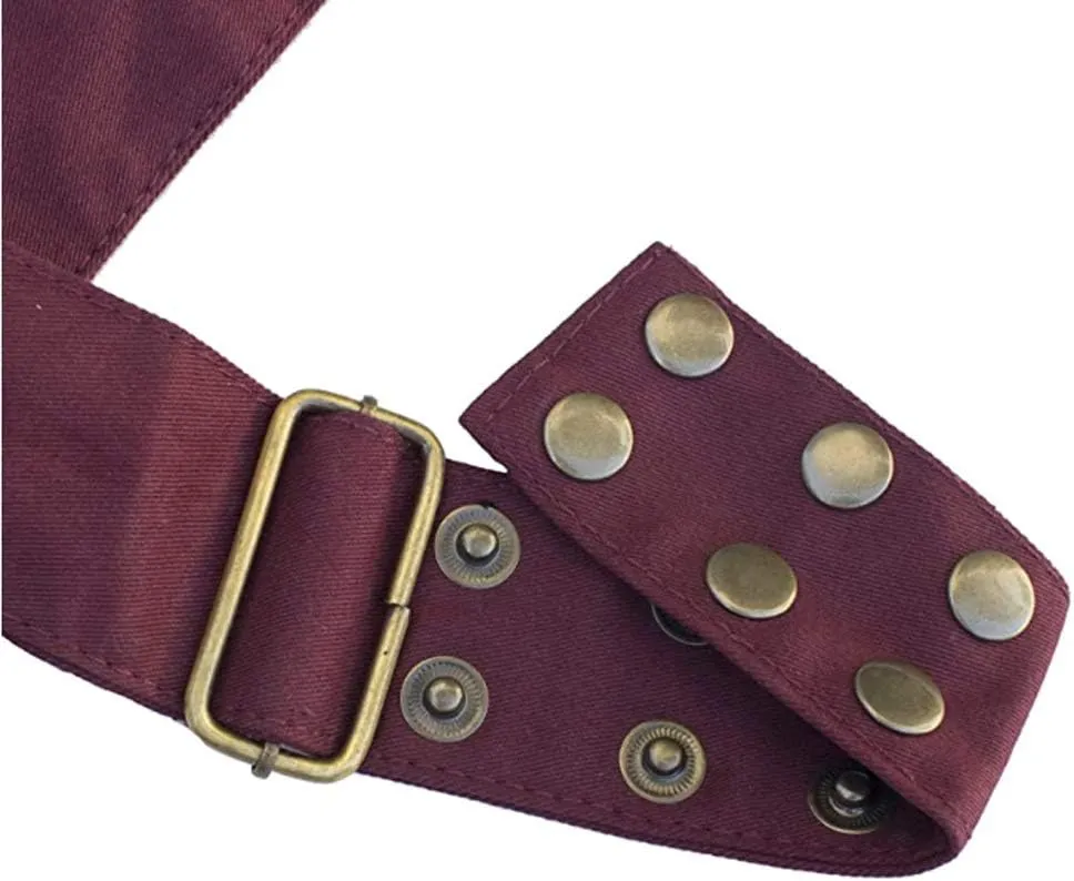 KPYWZER Waist Bag for Women Fanny Pack Renaissance Faire Festival Lace Chest Pack Hip Bum Bag with Adjustable Belt Travel Outdoors Maroon