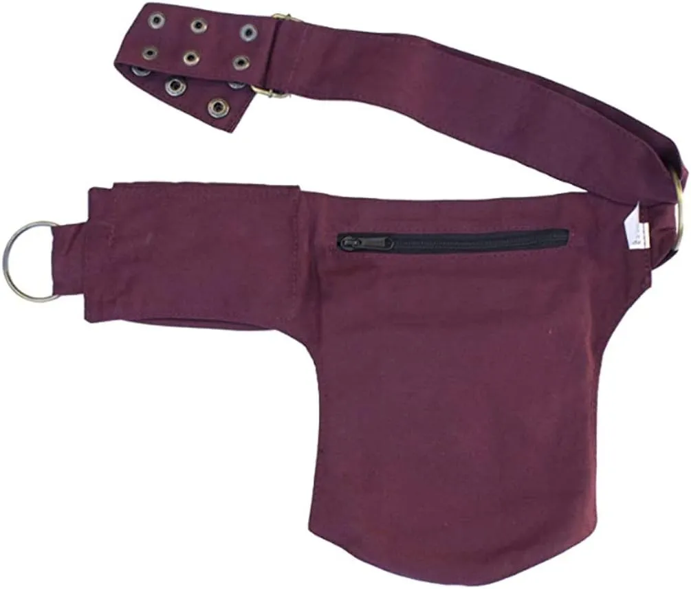 KPYWZER Waist Bag for Women Fanny Pack Renaissance Faire Festival Lace Chest Pack Hip Bum Bag with Adjustable Belt Travel Outdoors Maroon