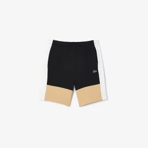 Lacoste Men's Regular Fit Brushed Fleece Colorblock Shorts