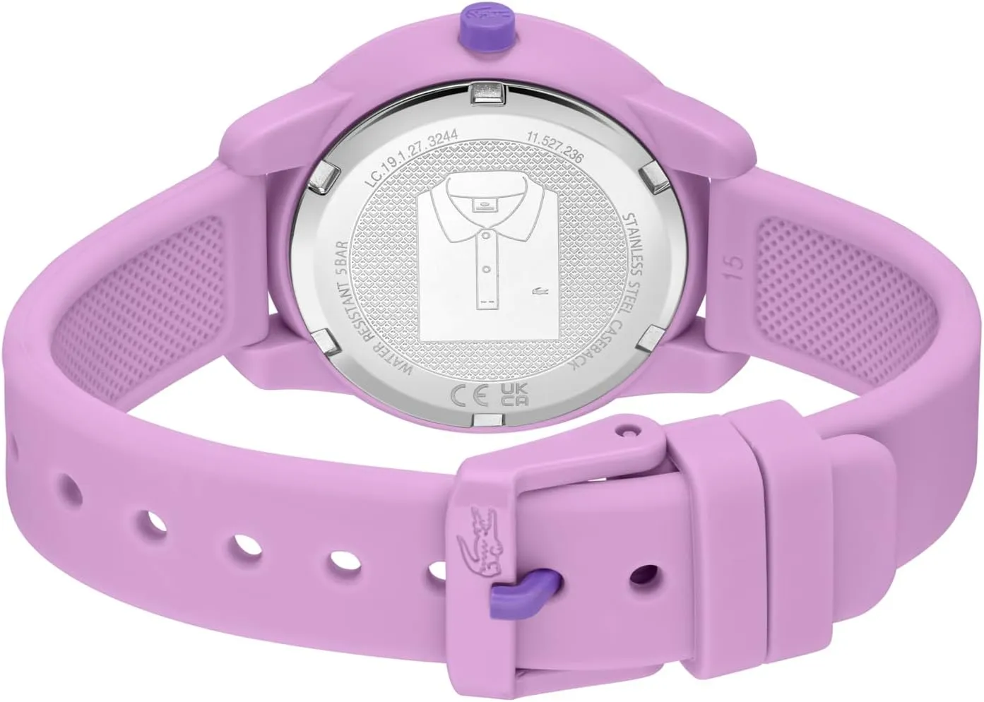 Lacoste Mini Tennis Kids 3H Quartz Watch, Silicone Strap, Water Resistant Up to 5ATM/50 Meters - Easy to Read, Playful Wear - 34.5mm