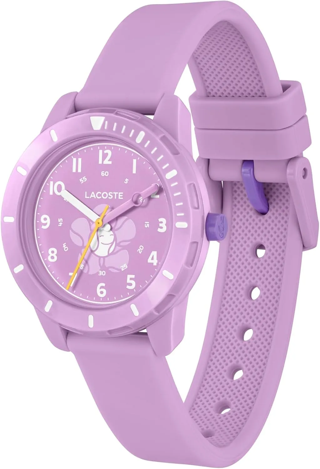 Lacoste Mini Tennis Kids 3H Quartz Watch, Silicone Strap, Water Resistant Up to 5ATM/50 Meters - Easy to Read, Playful Wear - 34.5mm