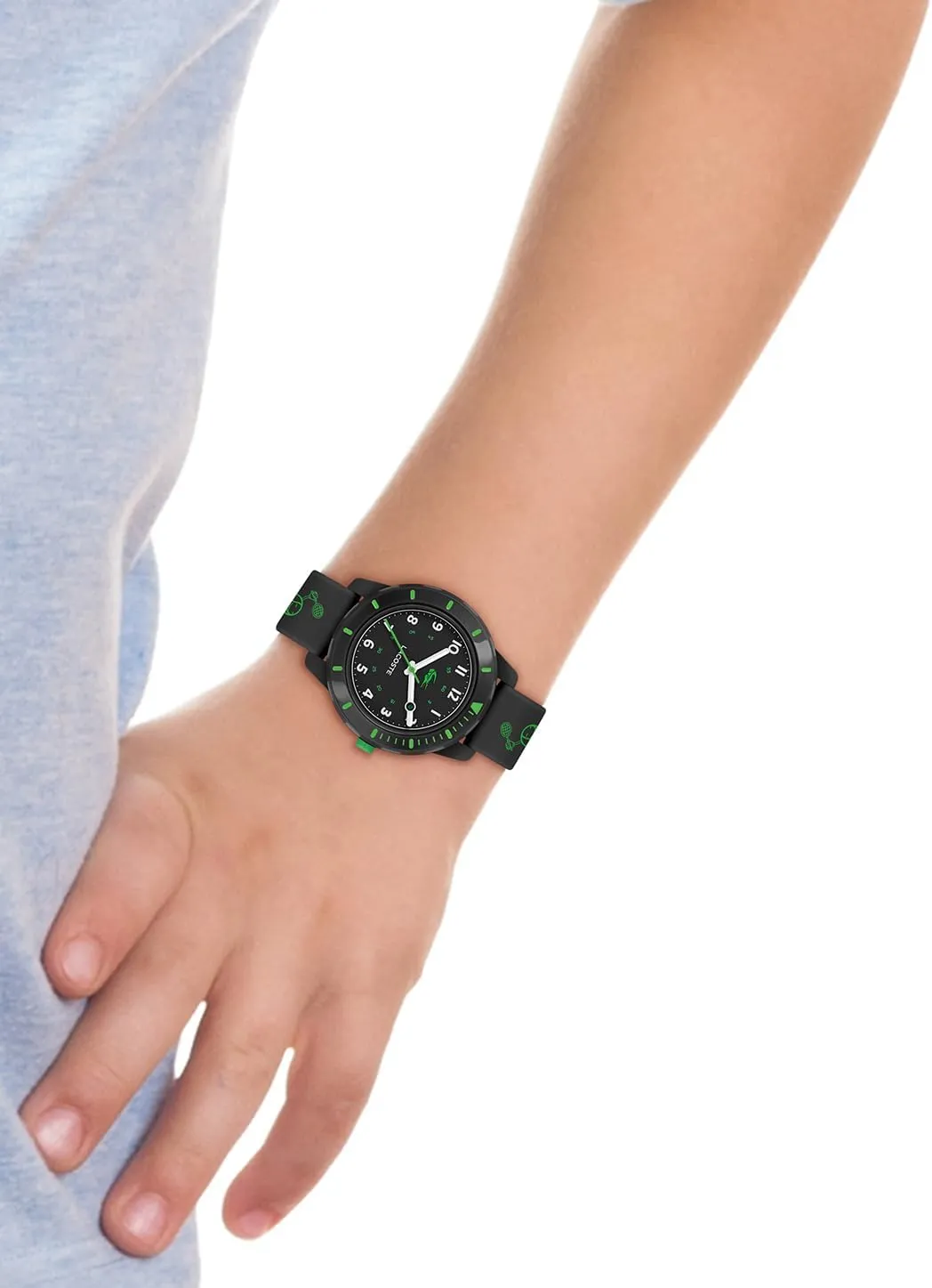 Lacoste Mini Tennis Kids 3H Quartz Watch, Silicone Strap, Water Resistant Up to 5ATM/50 Meters - Easy to Read, Playful Wear - 34.5mm