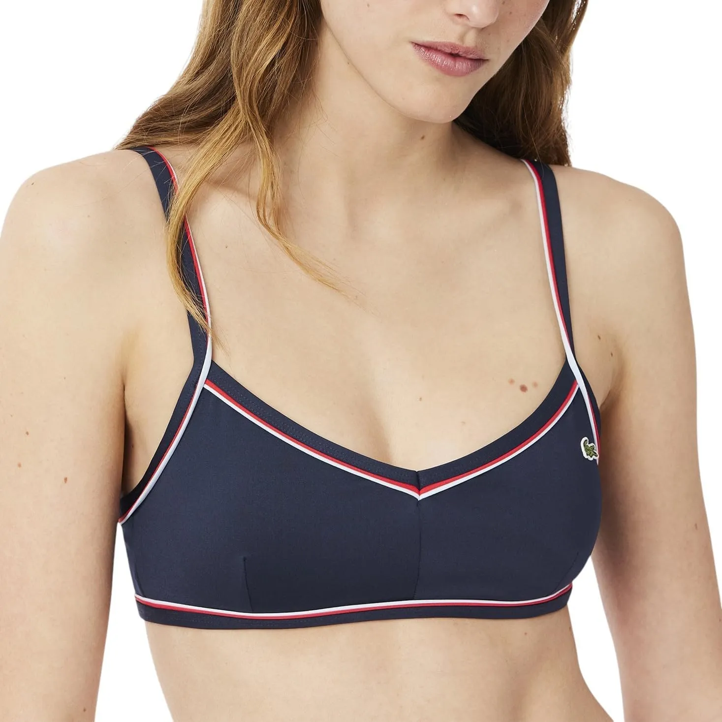 Lacoste Women's Trim Accent Swim Top