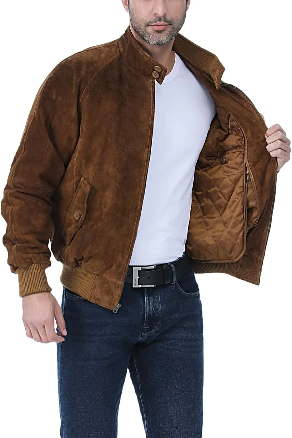 Landing Leathers Men WWII Leather Bomber Jacket (Also available in Big and Tall)