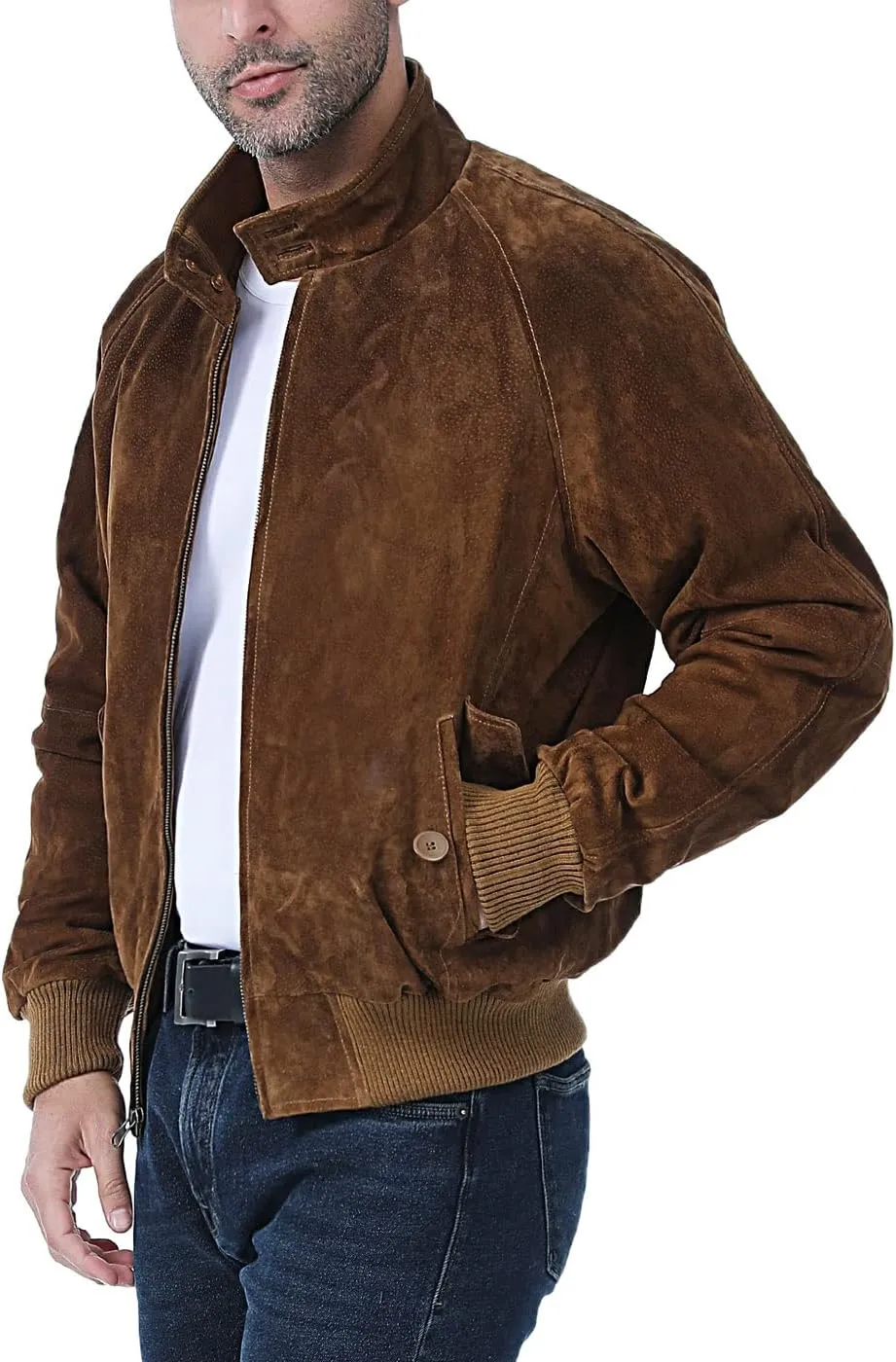 Landing Leathers Men WWII Leather Bomber Jacket (Also available in Big and Tall)
