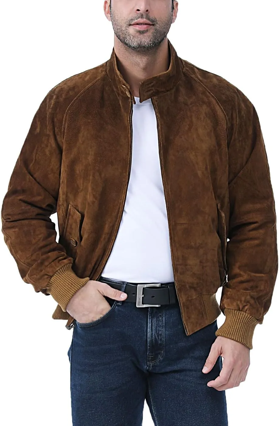 Landing Leathers Men WWII Leather Bomber Jacket (Also available in Big and Tall)