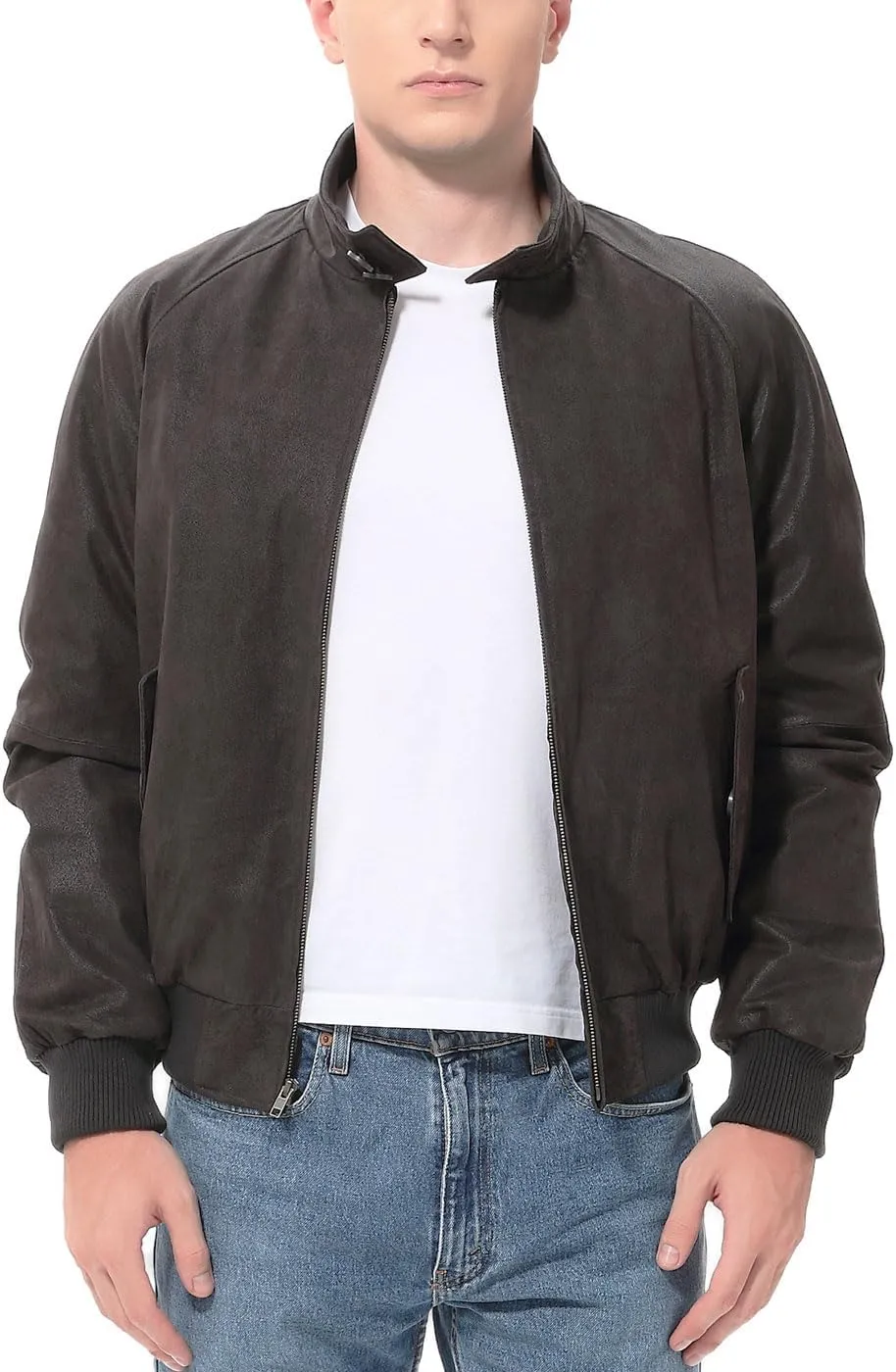 Landing Leathers Men WWII Leather Bomber Jacket (Also available in Big and Tall)
