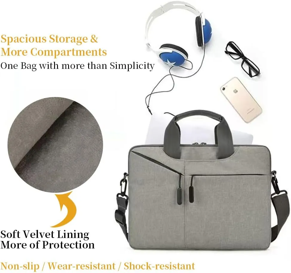 Laptop Briefcase Bag, Business Messenger Shoulder Bag Handbag for Computer PC or Tablet (17.06 18.37 19.69 INCH)