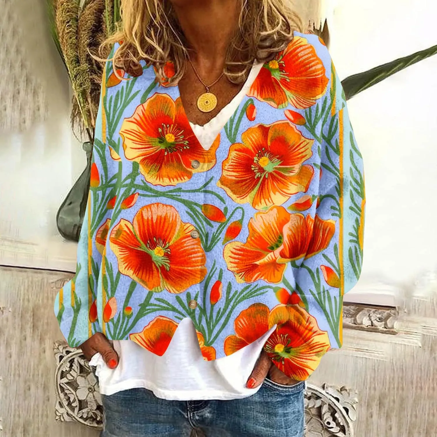 Lastesso Cardigan Sweaters for Women Cute Crochet Flower Sweaters Long Sleeve Knit Fall Fashion Outfits Comfy Cardigans