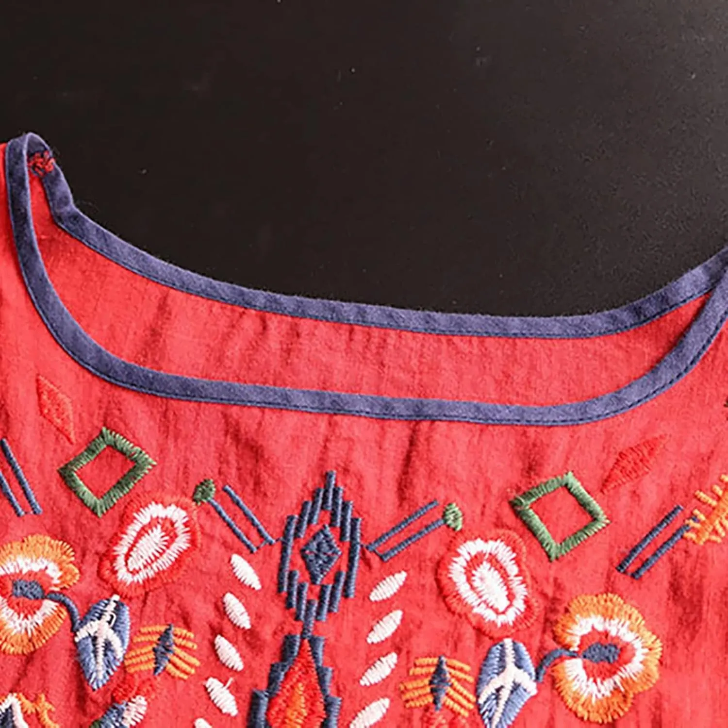 Lastesso Cotton Tops for Women Vintage Jacquard Summer Shirts Casual Linen Flwoer Tops Trendy Fashion Comfy Blouses Clothes
