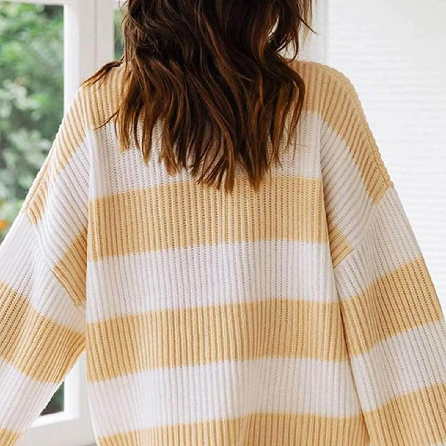 Lastesso Fall Sweaters for Women 2024 Lightweight Cable Knit Preppy Tops Long Sleeve Color Block Sweater Basics Knit Tops