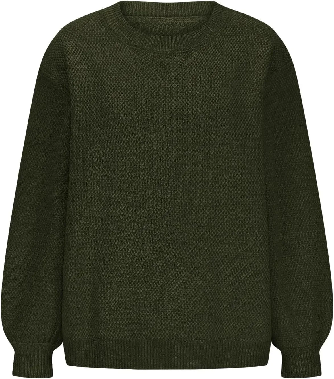 Lastesso Fall Sweaters for Women 2024 Soft Knitted Preppy Sweater Long Sleeve Crew Neck Fashion Outfit Crochet Clothes