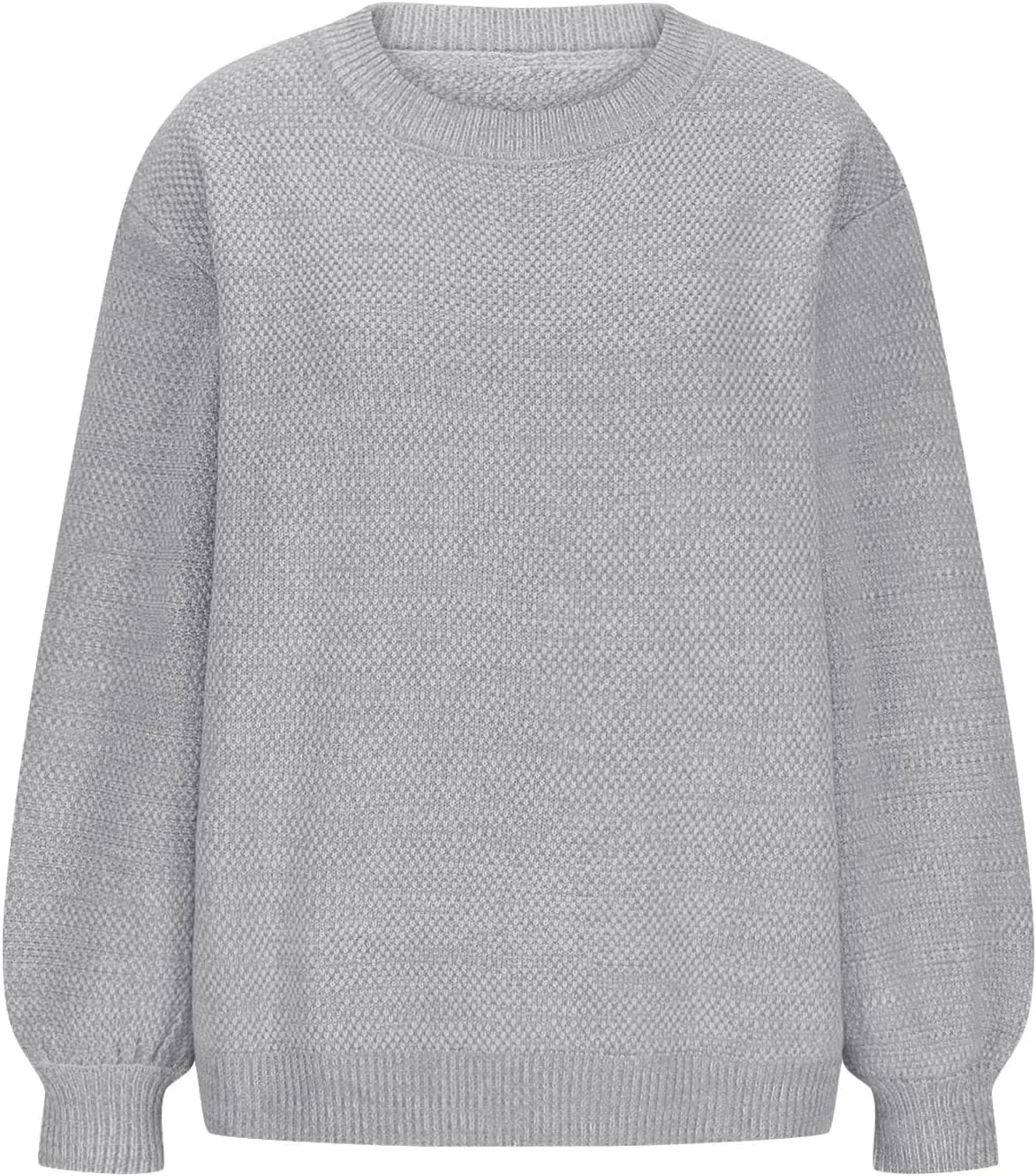 Lastesso Fall Sweaters for Women 2024 Soft Knitted Preppy Sweater Long Sleeve Crew Neck Fashion Outfit Crochet Clothes