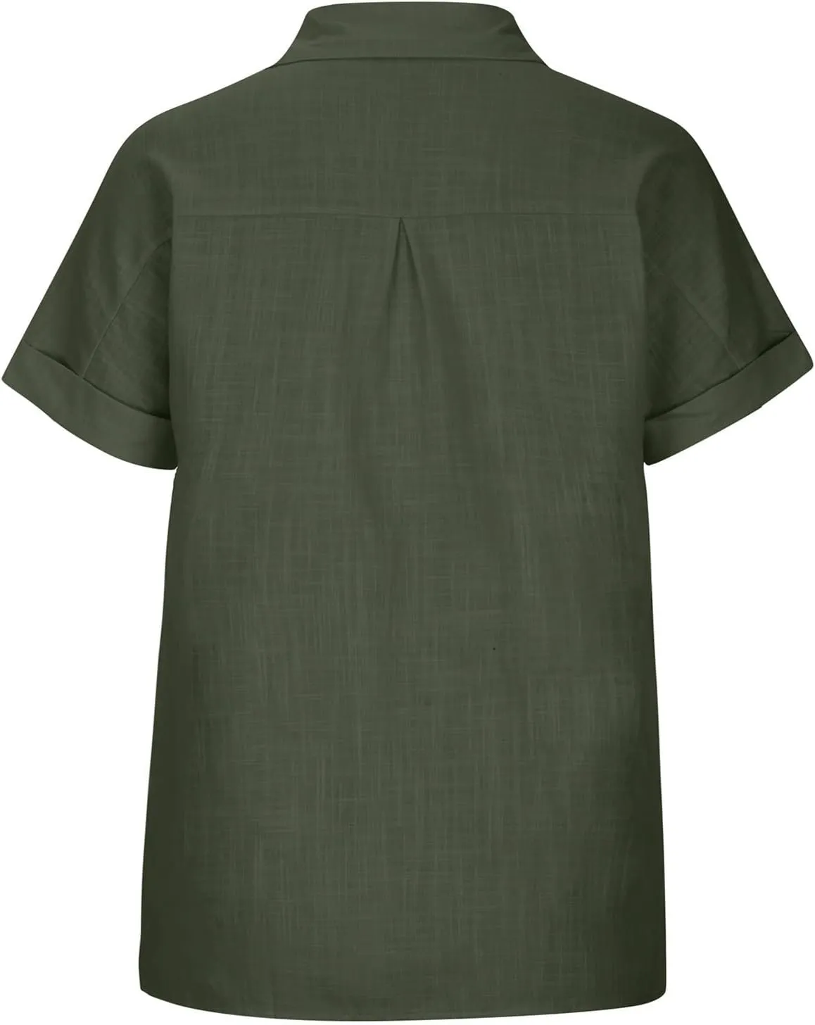 Lastesso Linen Shirts for Women Button Up Cotton Short Sleeve Blouses Casual Collared Loose Shirt Soft Summer Beach Tops