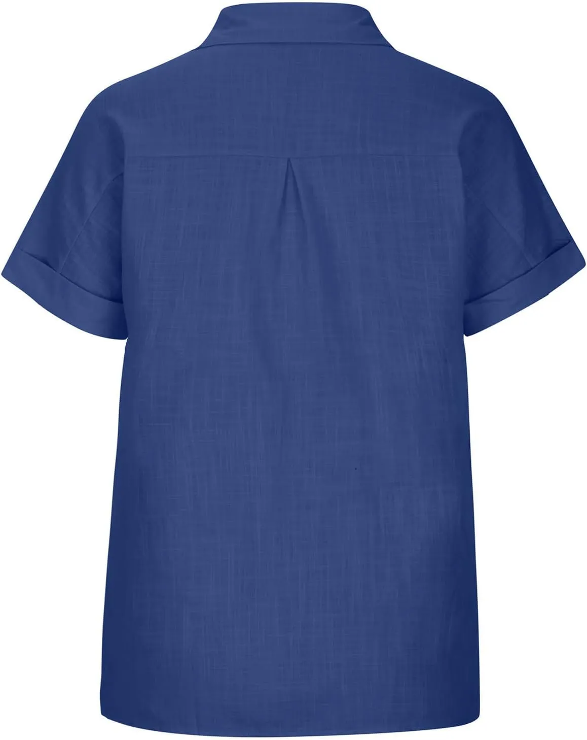 Lastesso Linen Shirts for Women Button Up Cotton Short Sleeve Blouses Casual Collared Loose Shirt Soft Summer Beach Tops