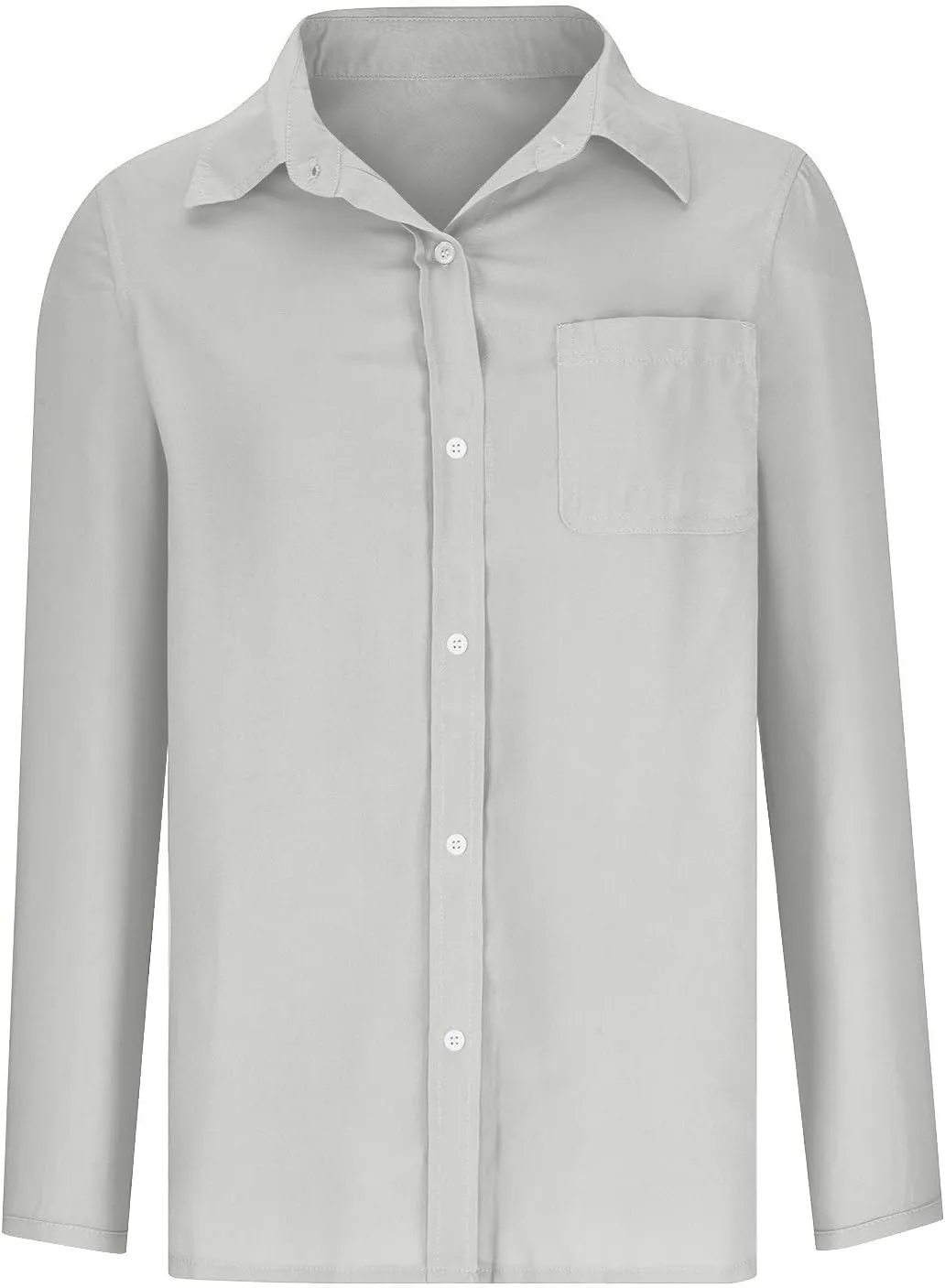 Lastesso Linen Shirts for Women Casual Button Down Summer Plain T-Shirts Classic Cover Up Loose Blouses Collared Work Tops