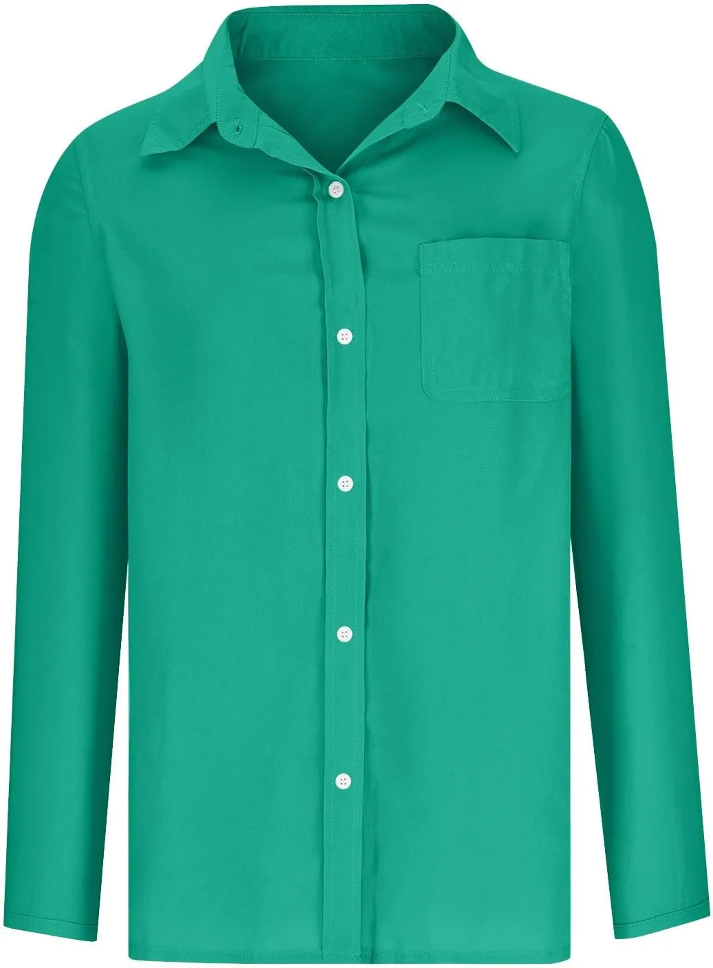 Lastesso Linen Shirts for Women Casual Button Down Summer Plain T-Shirts Classic Cover Up Loose Blouses Collared Work Tops