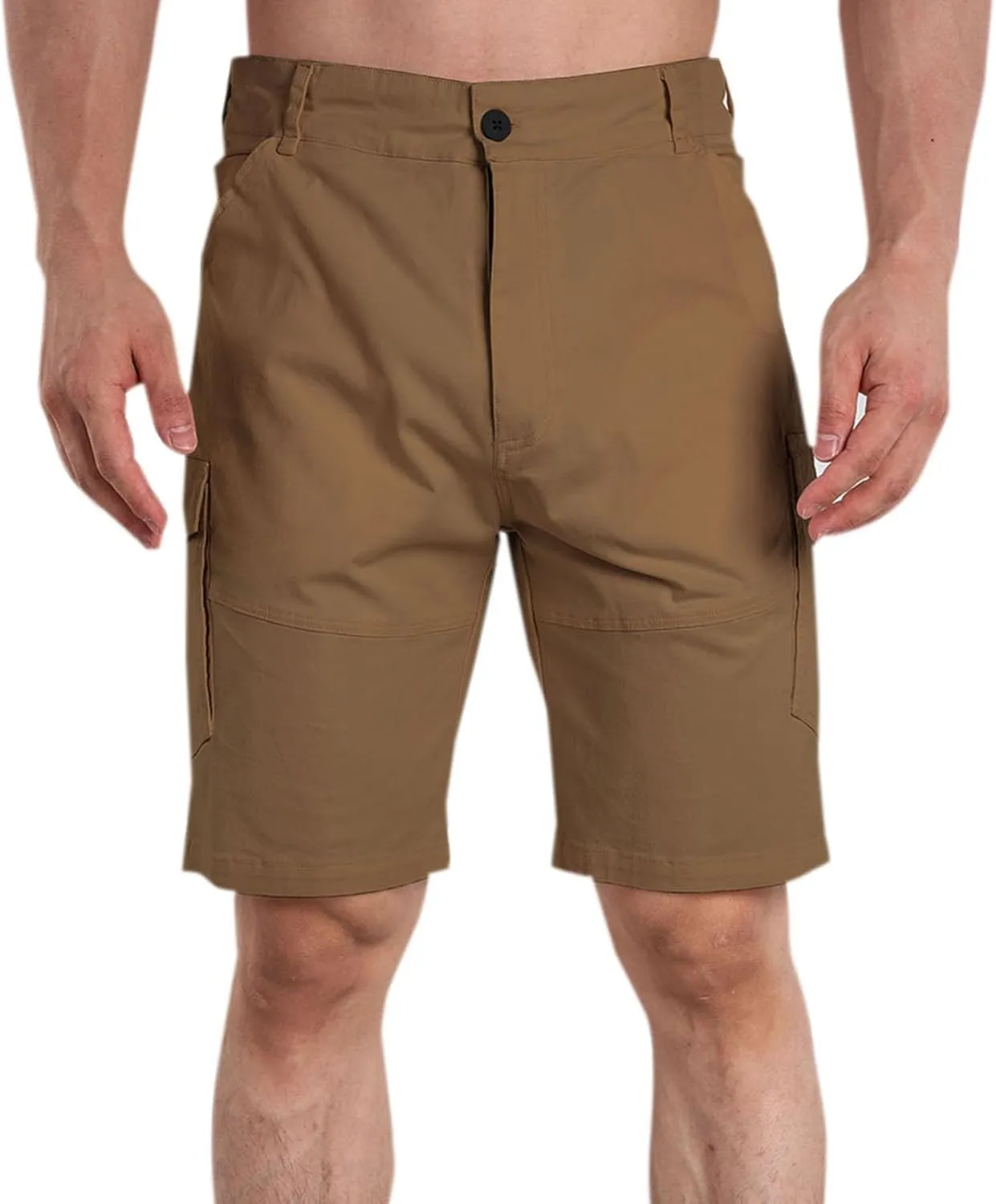 Lastesso Mens Athletic Shorts Casual Button Up Golf Shorts Lightweight Summer Workwear with Pockets Business Lounge Shorts