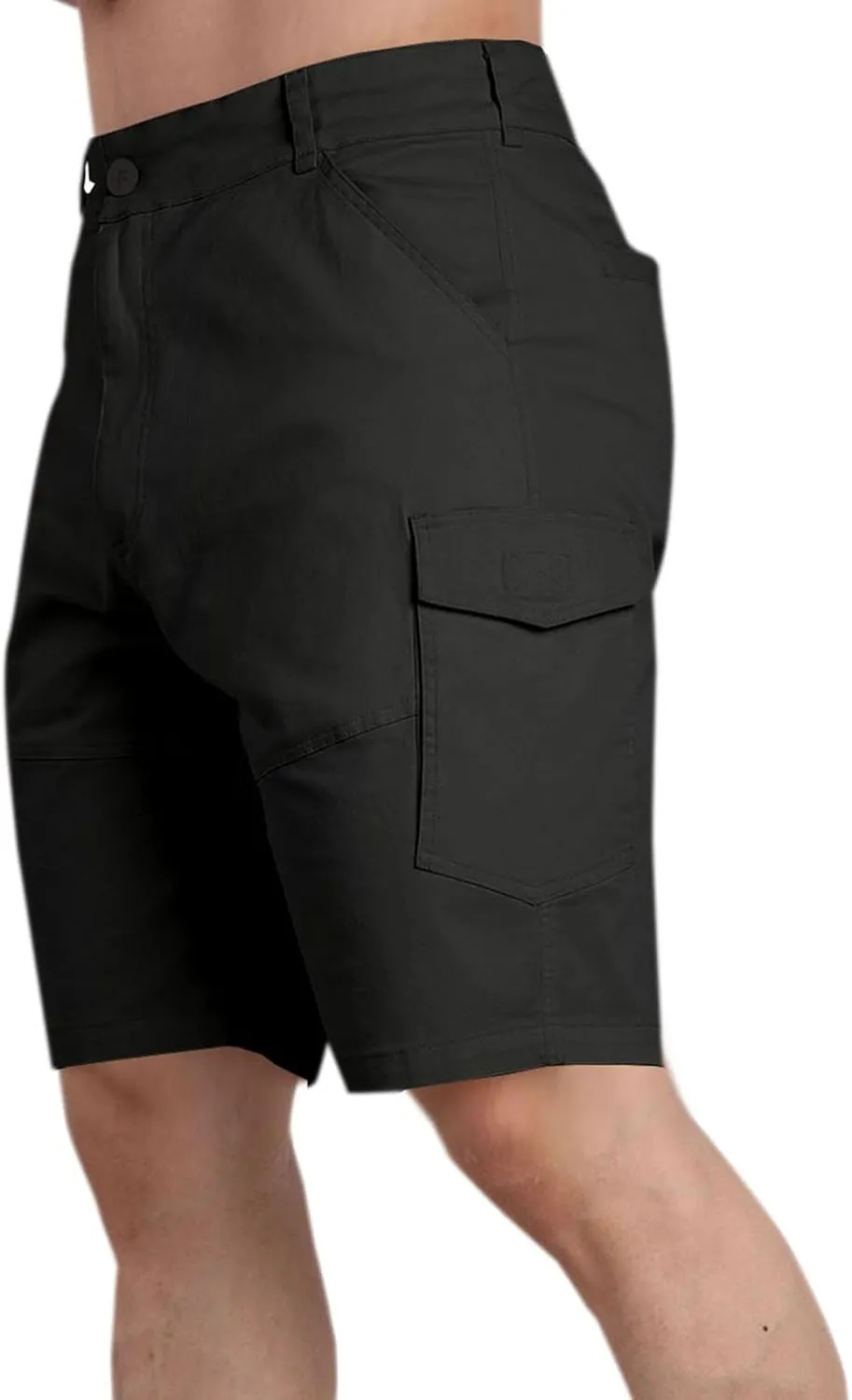 Lastesso Mens Athletic Shorts Casual Button Up Golf Shorts Lightweight Summer Workwear with Pockets Business Lounge Shorts