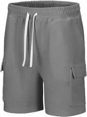 Lastesso Mens Shorts Running Quick Dry Shorts Drawstring Lightweight Pants with Pockets Casual Low Rise Workout Shorts