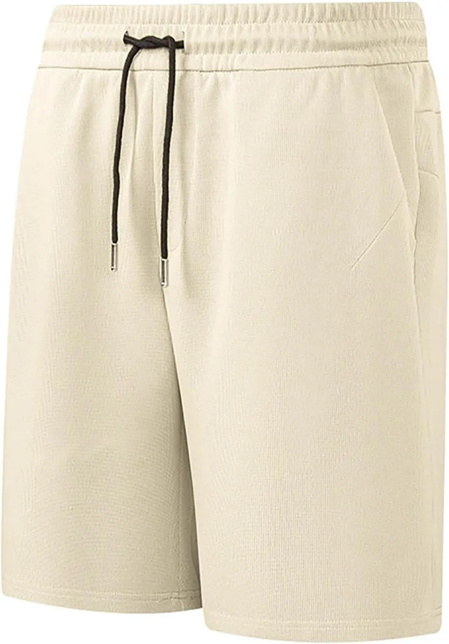 Lastesso Mens Shorts Running Quick Dry Shorts Drawstring Lightweight Pants with Pockets Casual Low Rise Workout Shorts