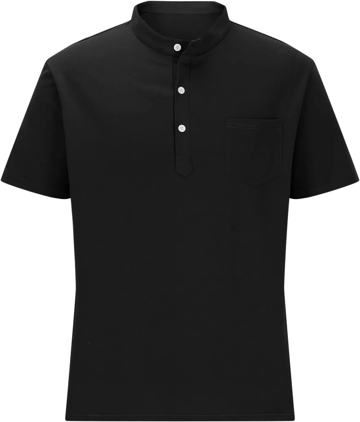 Lastesso Mens T-Shirts Athletic Sports Summer Workout Shirts Button Down Helney Shirts with Pockets Lightweight T-Shirts