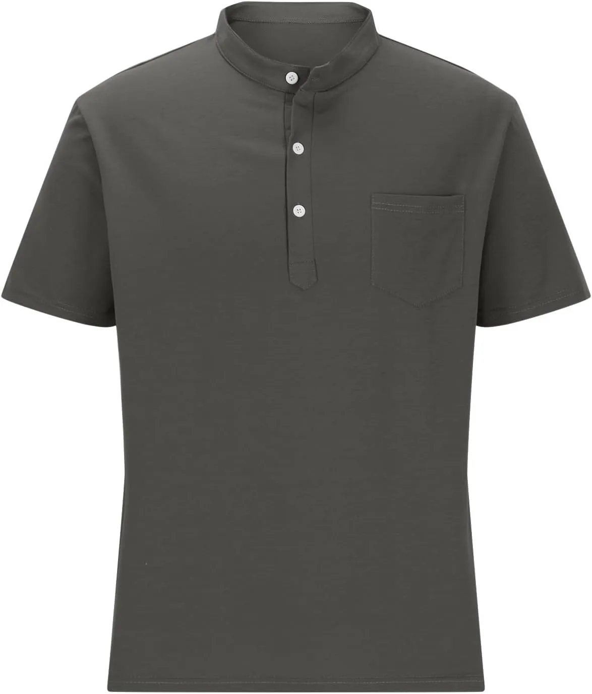 Lastesso Mens T-Shirts Athletic Sports Summer Workout Shirts Button Down Helney Shirts with Pockets Lightweight T-Shirts