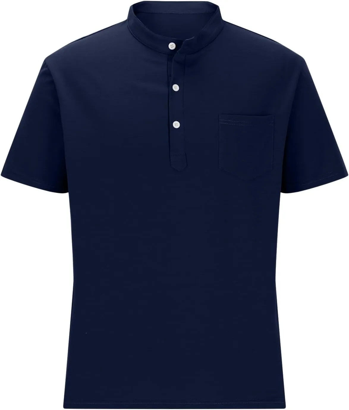 Lastesso Mens T-Shirts Athletic Sports Summer Workout Shirts Button Down Helney Shirts with Pockets Lightweight T-Shirts