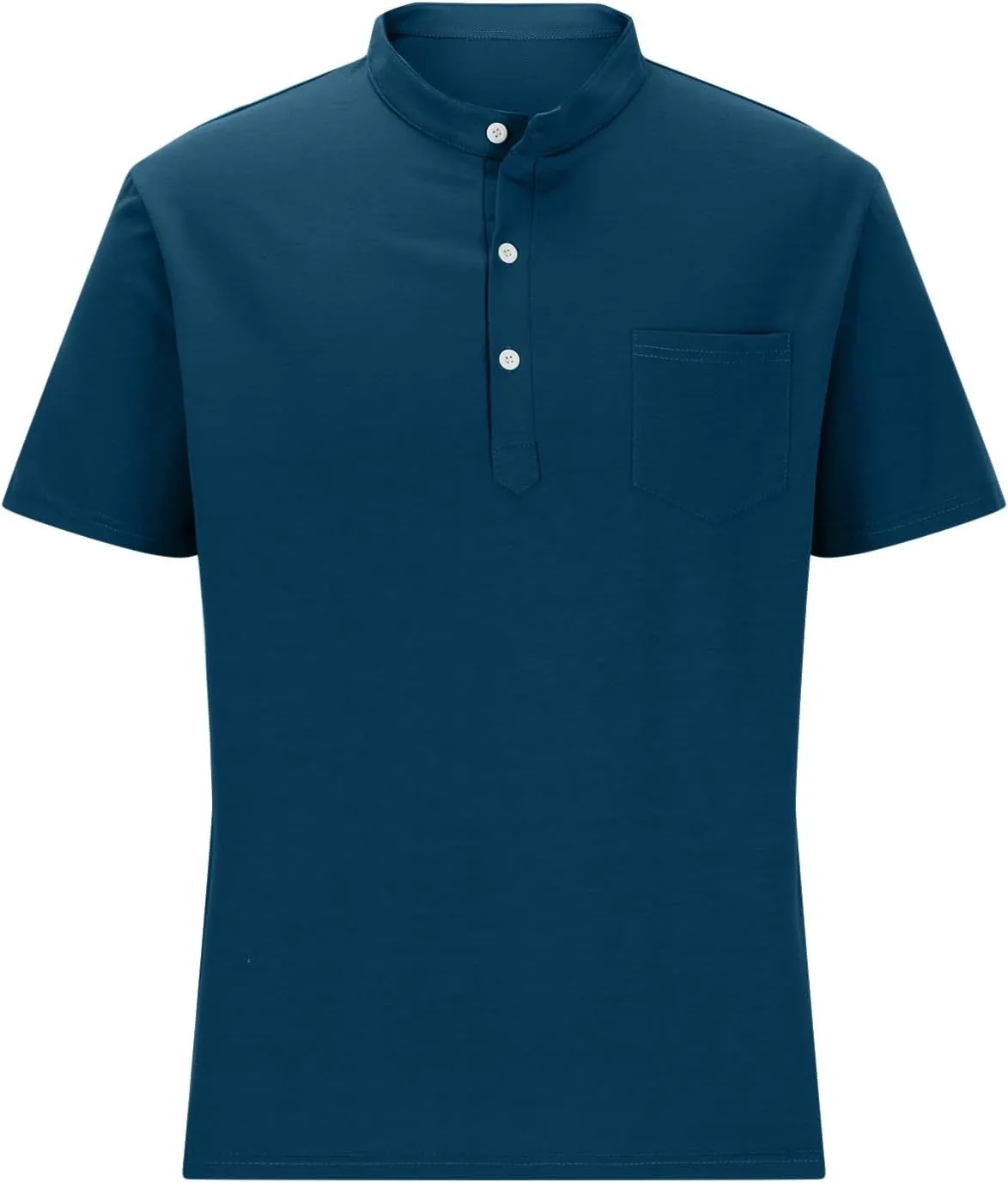 Lastesso Mens T-Shirts Athletic Sports Summer Workout Shirts Button Down Helney Shirts with Pockets Lightweight T-Shirts