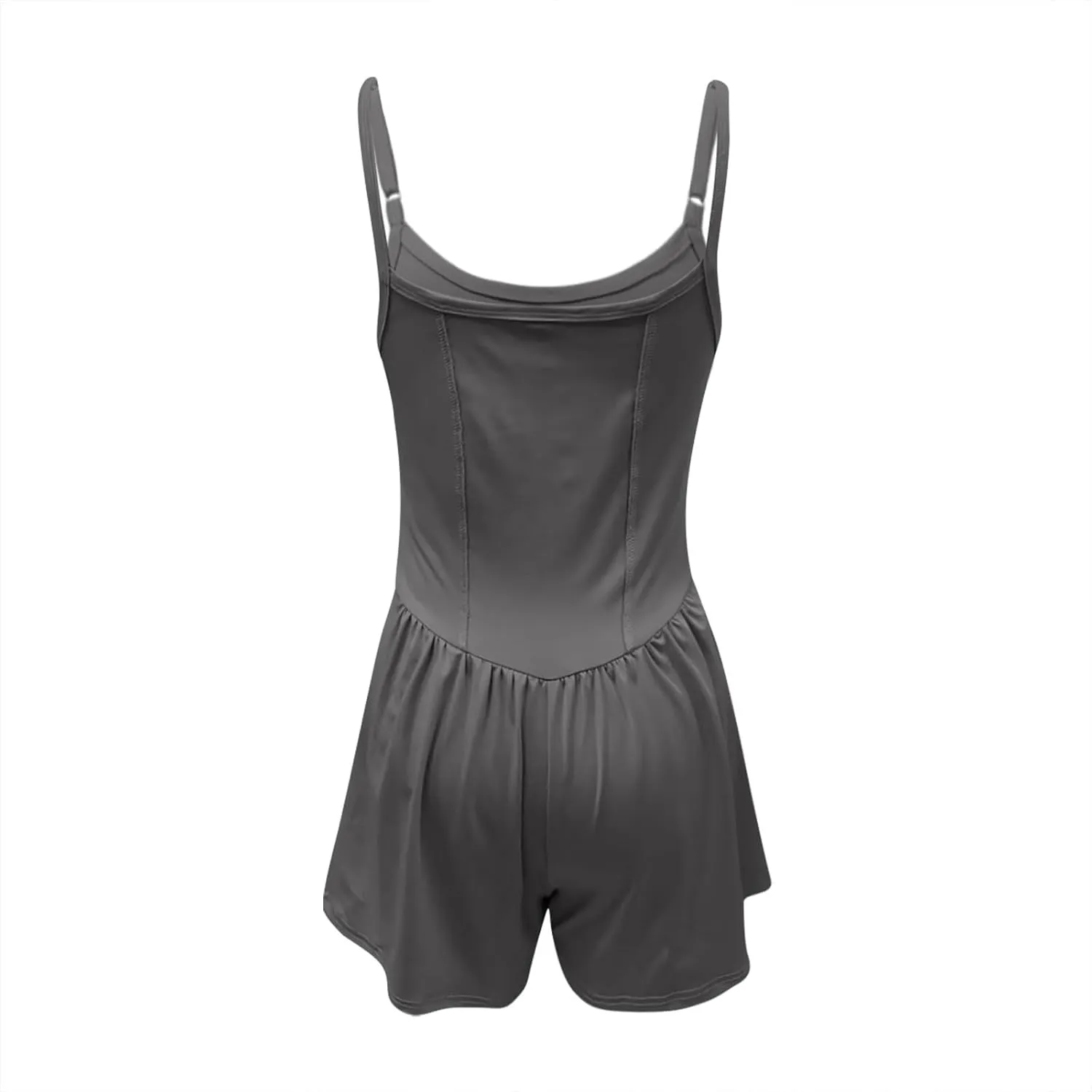 Lastesso Rompers for Women Dressy Square Neck Spaghetti Strap Shorts Athletic Sports Overalls Jumpsuit Summer Active Clothes