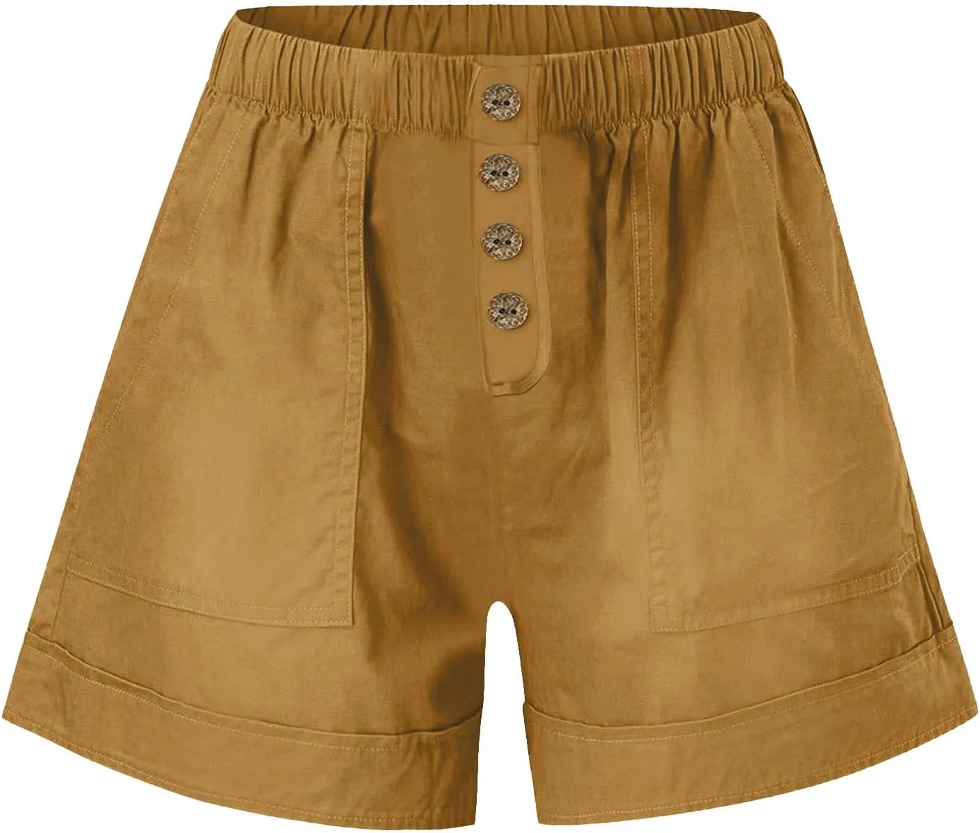Lastesso Shorts for Women Comfy Button Summer Shorts Casual Wide Leg Vacation Beach Short Pants Beach Loose Active Shorts