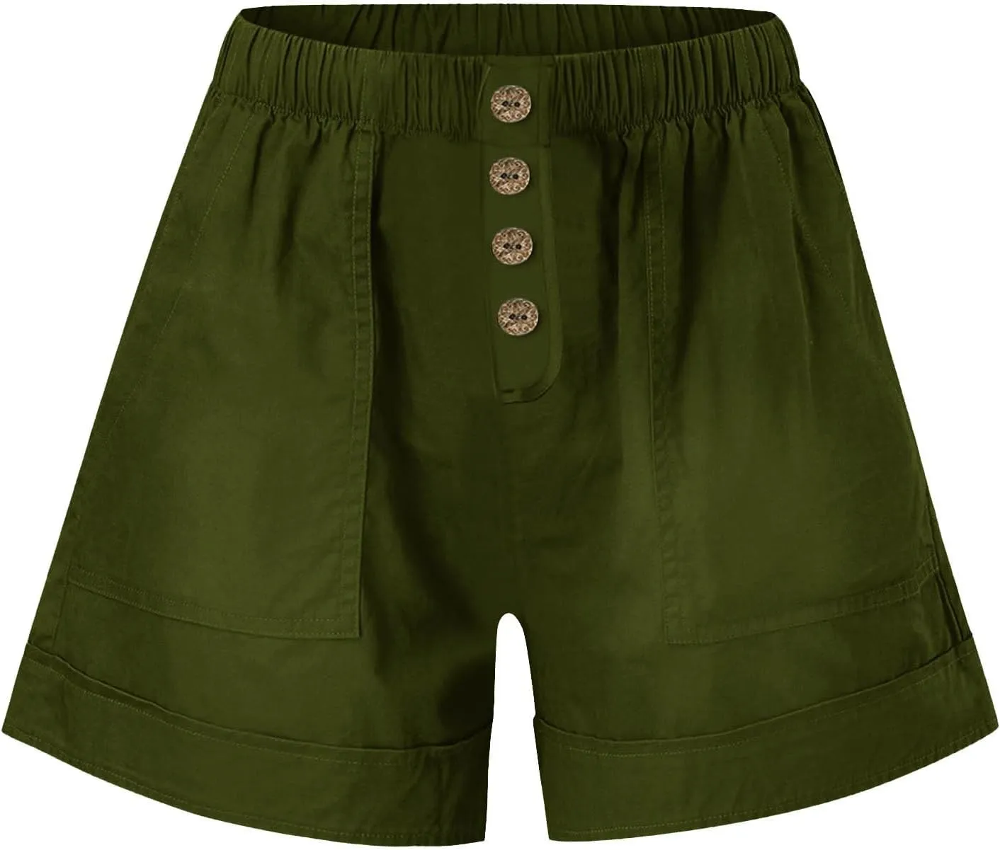 Lastesso Shorts for Women Comfy Button Summer Shorts Casual Wide Leg Vacation Beach Short Pants Beach Loose Active Shorts