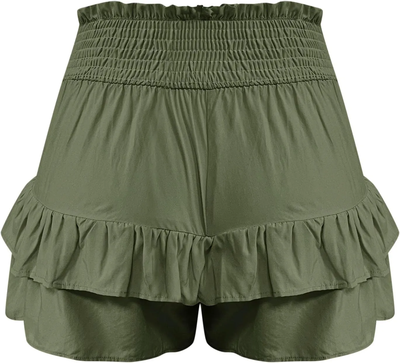 Lastesso Shorts for Women Trendy Cute Flowy Dance Shorts Ruched High Waisted Summer Vacation Shorts Comfy Cotton Short Pants